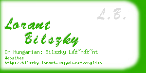 lorant bilszky business card